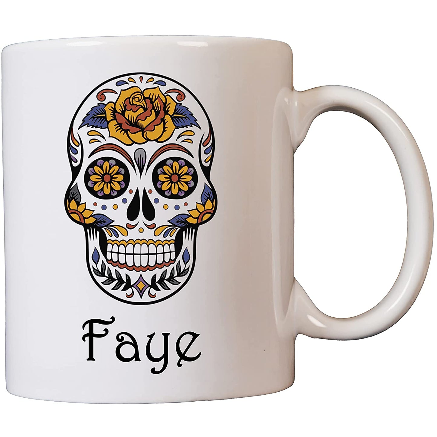 Personalised Decorative Skull Ceramic Mug