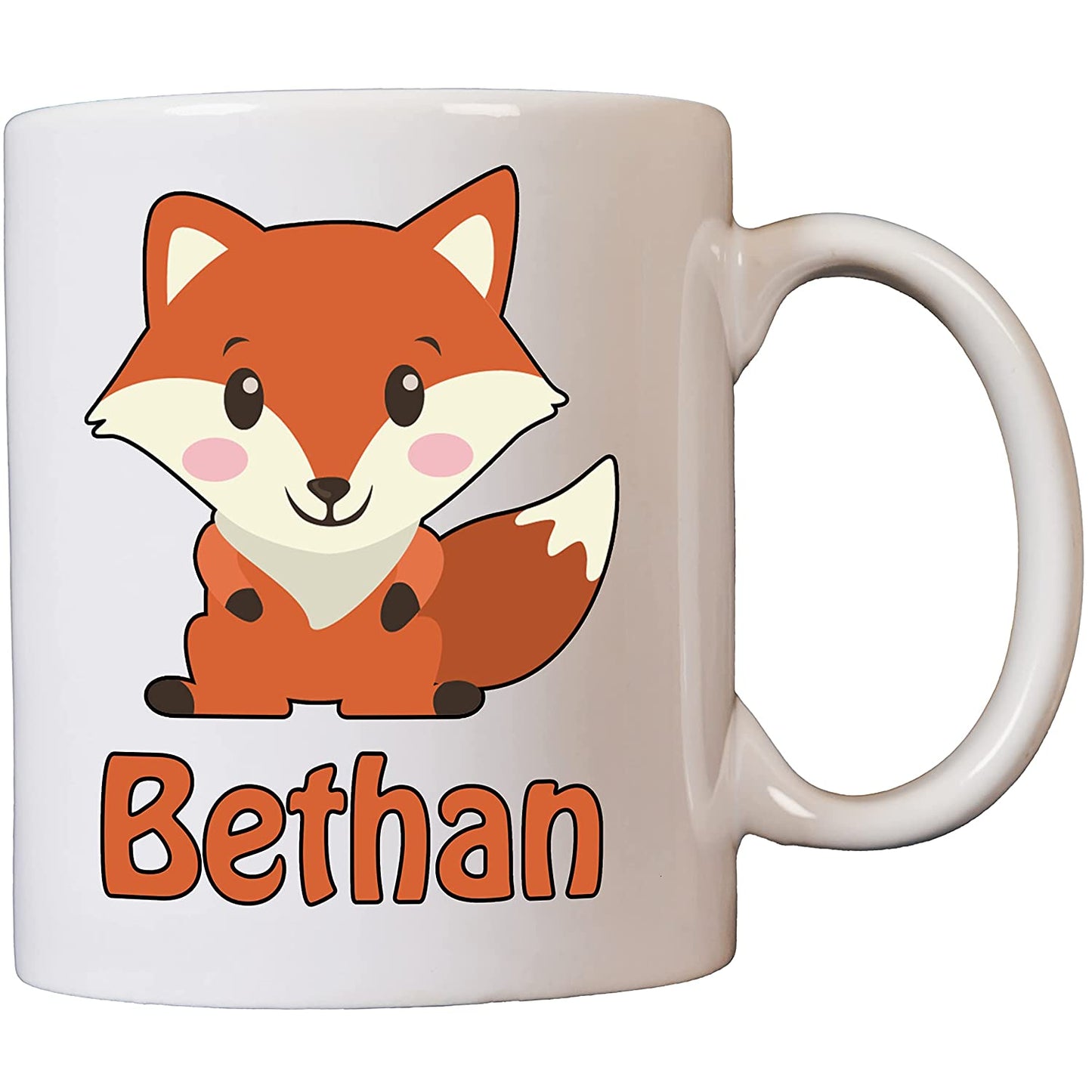 Personalised Fox Name Ceramic Mug