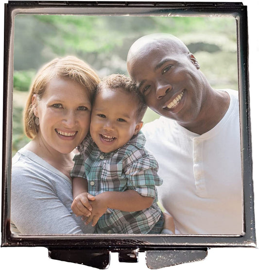 Personalised Photo Compact Mirror - Square 6cm Print